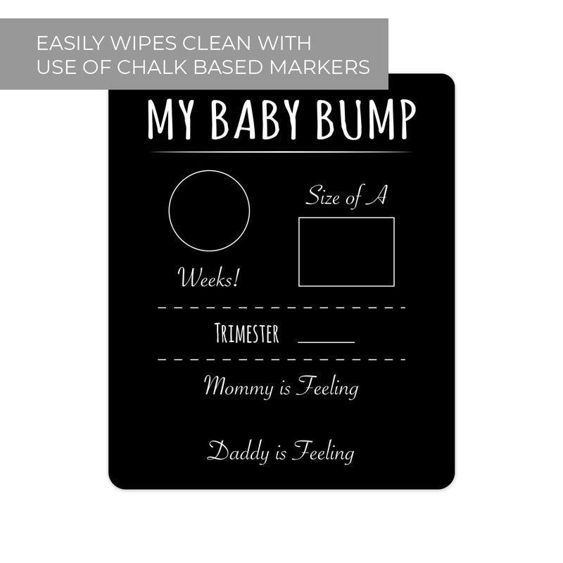 Canopy Street Pregnancy Timeline Sign/My Baby Bump Infant Chalkboard Style Milestone Photo Prop Board / 10" x 12" Baby Shower Present - Image 2